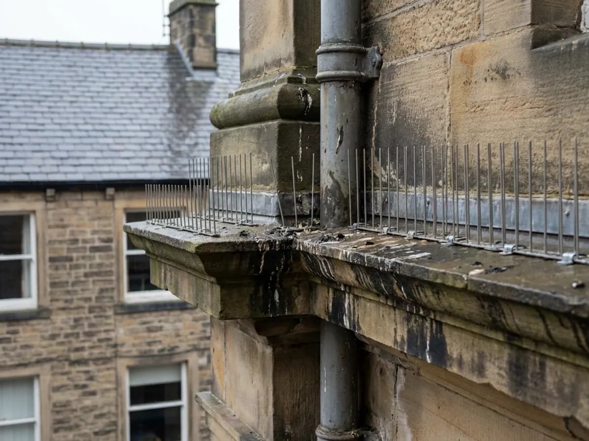 Bird fouling and ledge proofing checked during bird control in Ilkley