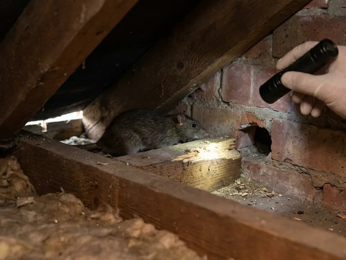 Rat activity, gnawing and access evidence inspected during rat control in Halifax