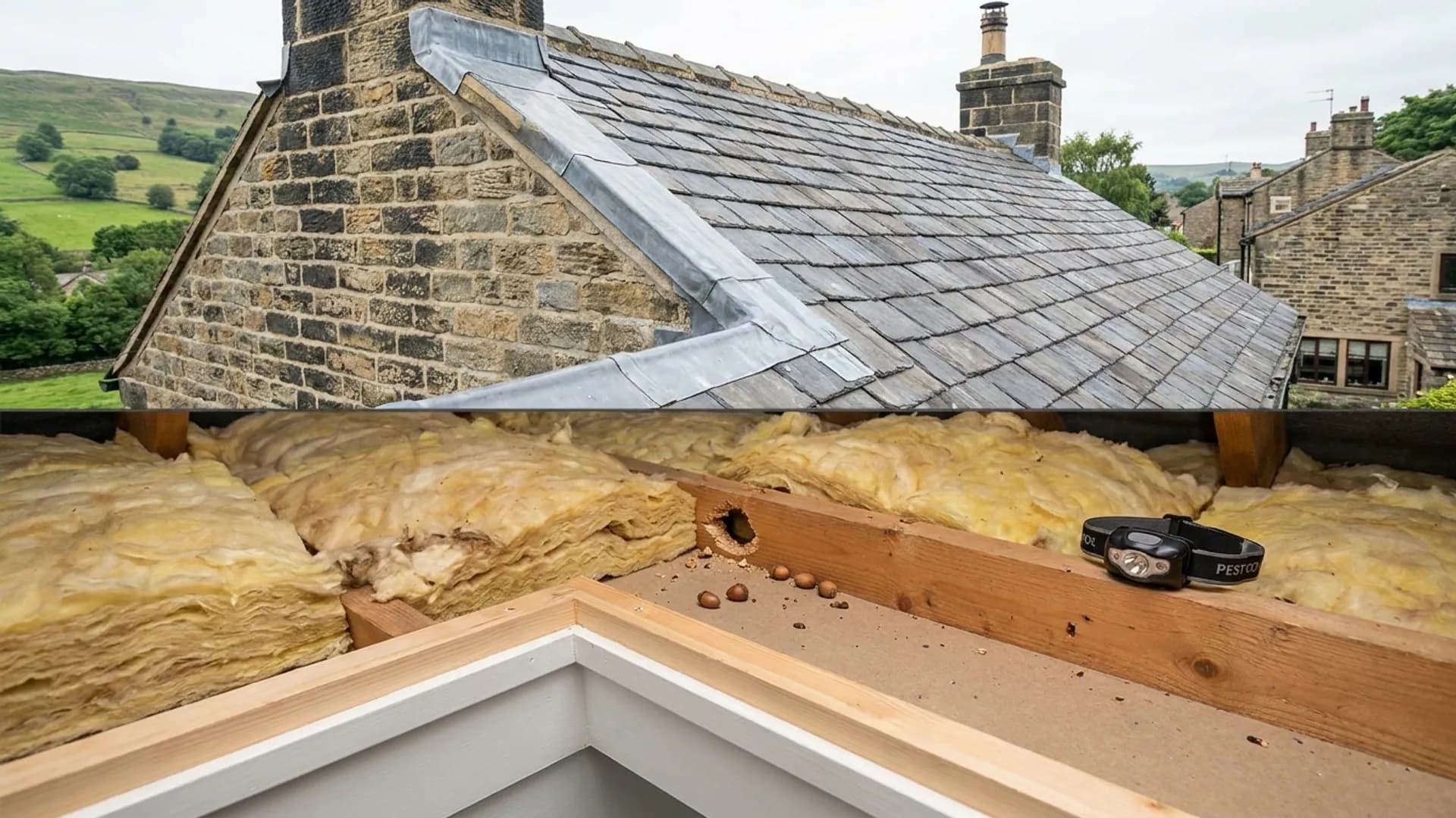 Squirrel access point checked during squirrel removal in Otley
